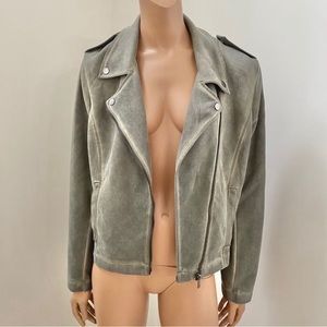 Bagatelle Collection faux suede moto jacket L
